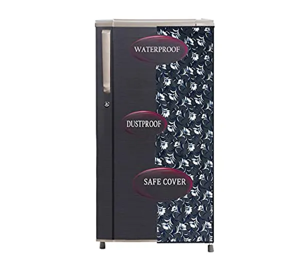 Pvc_Waterproof_Dustproof_Single_Door_192L_Fridge_Cover_Multicolour