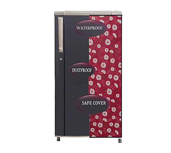 Pvc_Waterproof_Floral_Single_Door_190L_Fridge_Cover