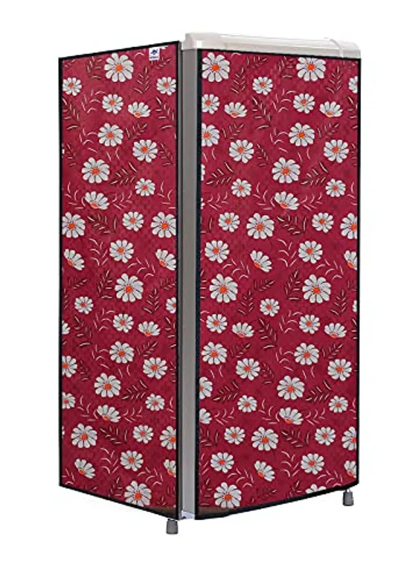 Pvc_Waterproof_Floral_Single_Door_190L_Fridge_Cover