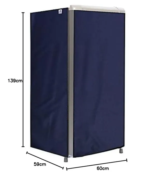 Pvc_Waterproof_Solid_Blue_230L_Single_Door_Fridge_Cover