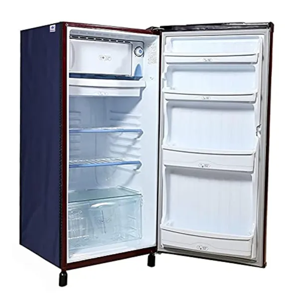 Polyester_Waterproof_Blue_Plumeria_Floral_Single_Door_Fridge_Cover_190L