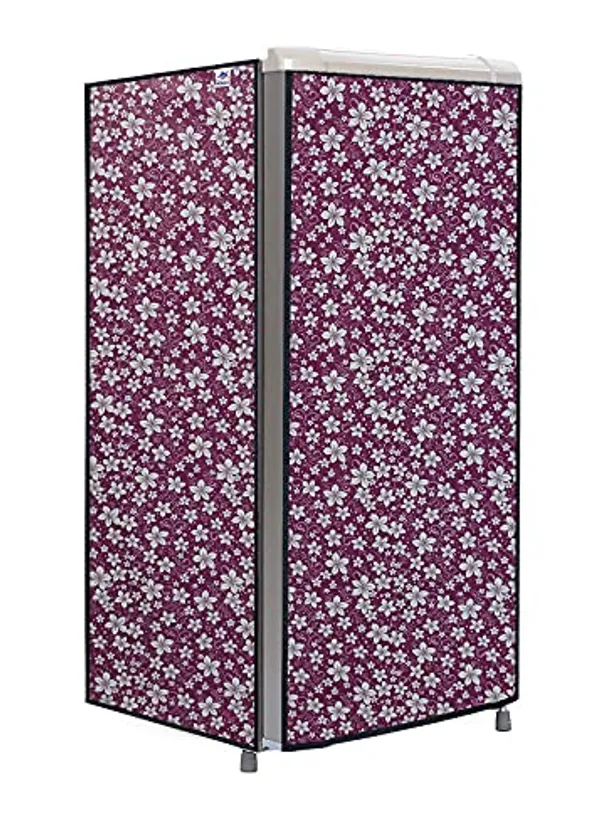 Waterproof_Dustproof_Blue_Plumeria_Fridge_Cover_For_Lg_190L_Single_Door