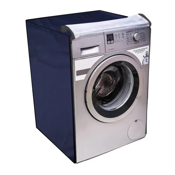 Polyester_Waterproof_Transparent_Front_Load_Washing_Machine_Cover_Blue