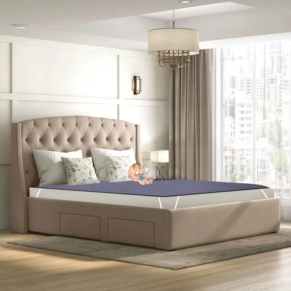 Polyester_Waterproof_Queen_Size_Mattress_Protector_Cover_Grey