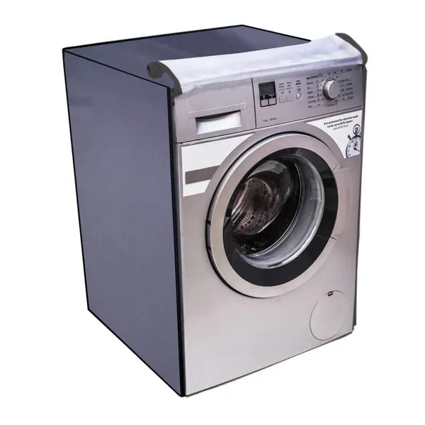 Polyester_Waterproof_Dustproof_Front_Load_Washing_Machine_Cover_Grey