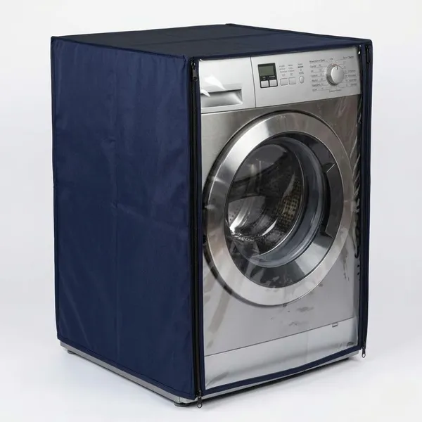 Polyester_Waterproof_Blue_Front_Load_Washing_Machine_Cover_For_Bosch_8Kg