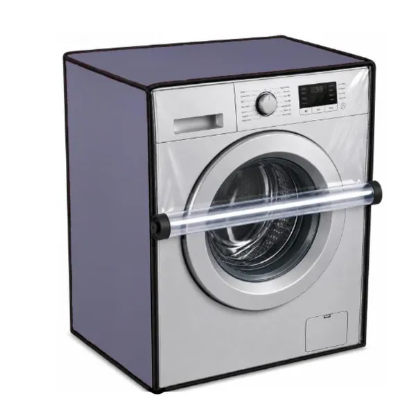 Polyester_Waterproof_Grey_Front_Load_Washing_Machine_Cover_For_Bosch_8Kg