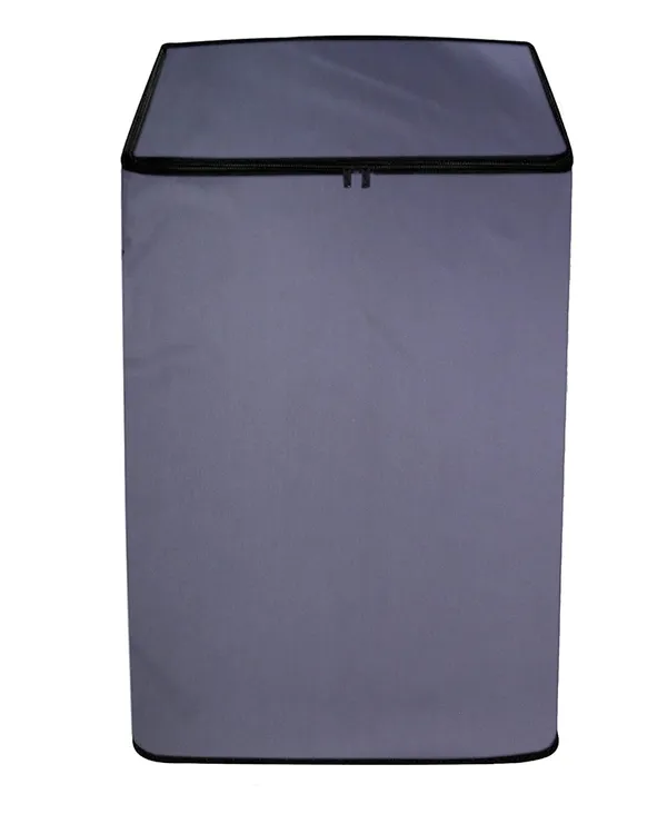 Polyester_Waterproof_Zipper_Top_Load_Washing_Machine_Cover_Grey