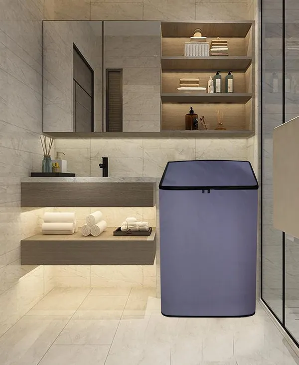 Polyester_Waterproof_Zipper_Top_Load_Washing_Machine_Cover_Grey