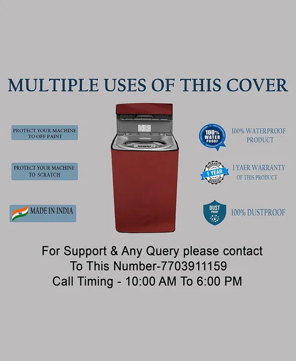 Polyester_Waterproof_Top_Load_Washing_Machine_Cover_7-7.7_Kg_Red