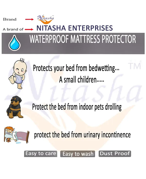 Polyester_Waterproof_Zipper_Single_Size_Mattress_Protector_Cover