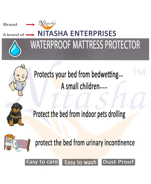Polyester_Waterproof_Zipper_Queen_Size_Mattress_Protector_Cover_Red