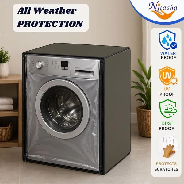 Polyester_Waterproof_Green_Front_Load_7Kg_Washing_Machine_Cover