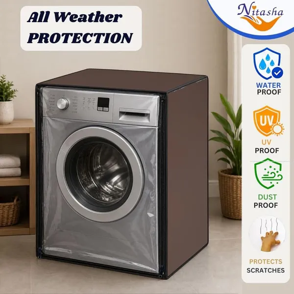 Polyester_Waterproof_Front_Load_Washing_Machine_Cover_8_Kg_Brown