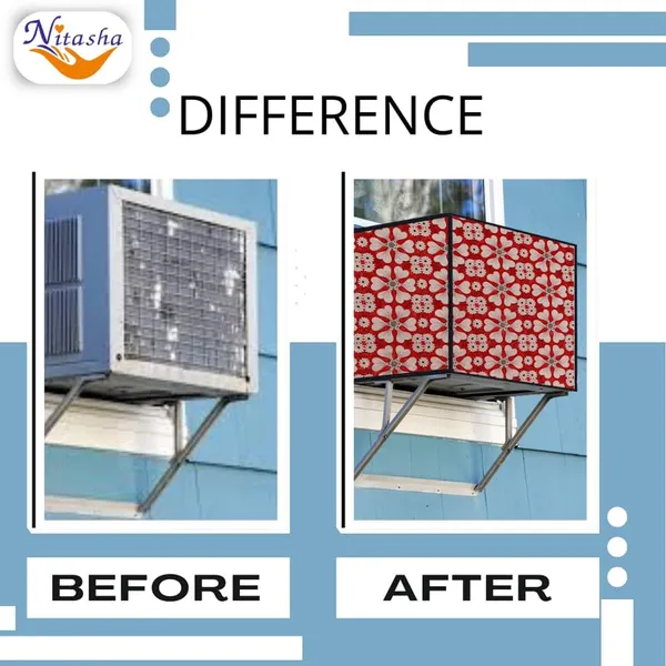 Pvc_Waterproof_Printed_Multicolour_Window_Ac_Cover_For_Voltas_1.5_Ton