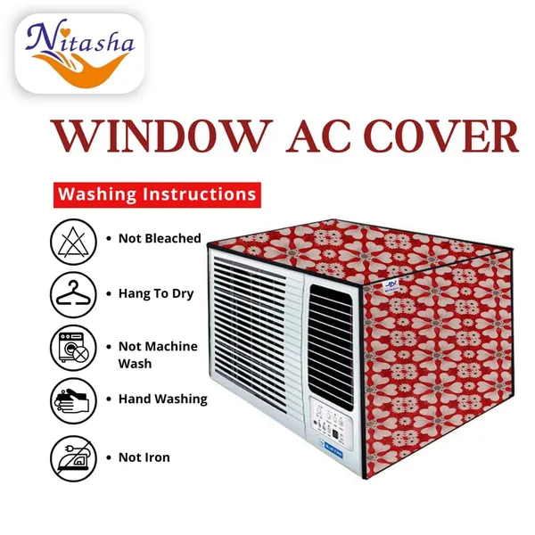 Pvc_Waterproof_Printed_Multicolour_Window_Ac_Cover_For_Voltas_1.5_Ton
