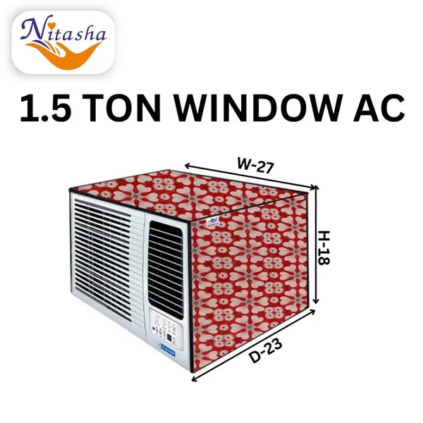 Pvc_Waterproof_Printed_Multicolour_Window_Ac_Cover_For_Voltas_1.5_Ton