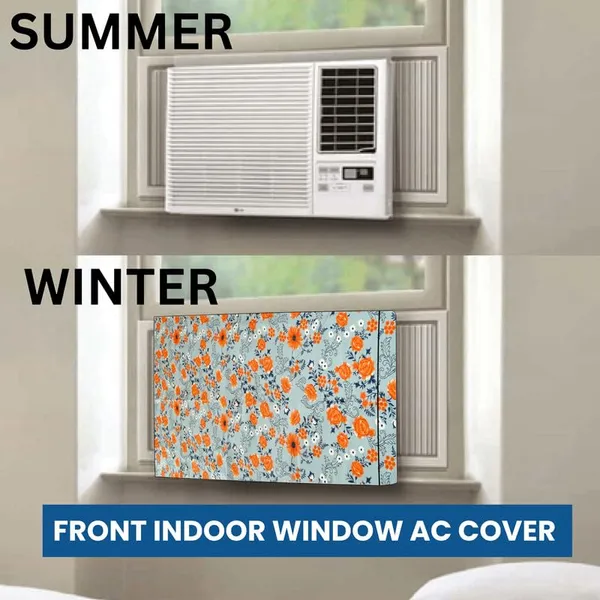 Polyester_Waterproof_Floral_Print_Window_Ac_Cover