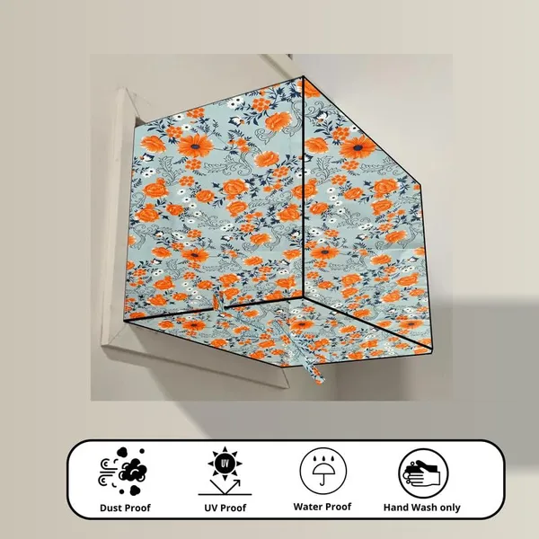 Polyester_Waterproof_Floral_Print_Window_Ac_Cover