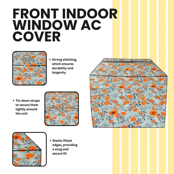 Polyester_Waterproof_Floral_Print_Window_Ac_Cover