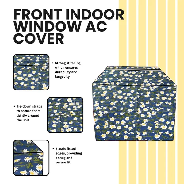 Polyester_Elastic_Fit_Floral_Blue_Print_Window_Ac_Cover_For_Lg_1.5_Ton