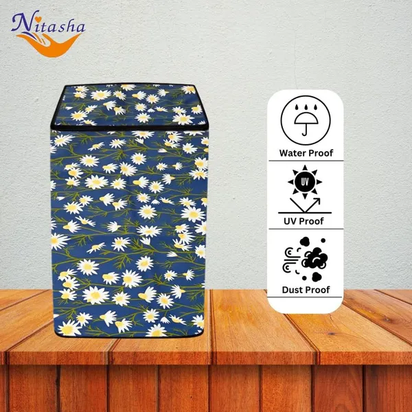 Polyester_Waterproof_Floral_Print_Top_Load_Washing_Machine_Cover_8-10_Kg_Blue