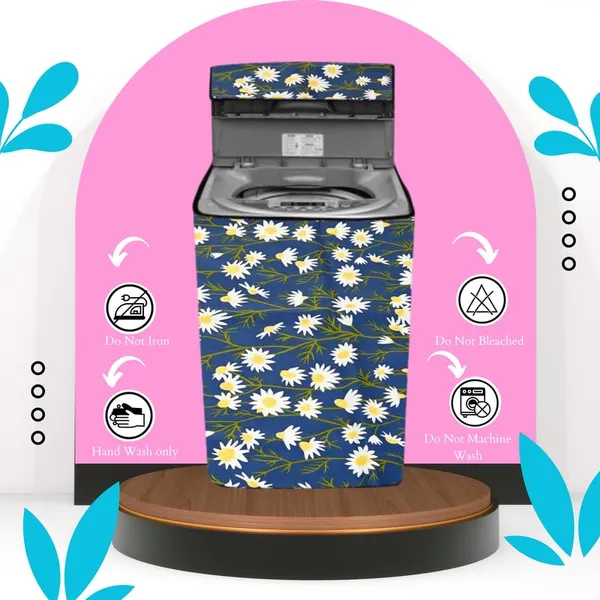 Polyester_Waterproof_Floral_Print_Top_Load_Washing_Machine_Cover_8-10_Kg_Blue