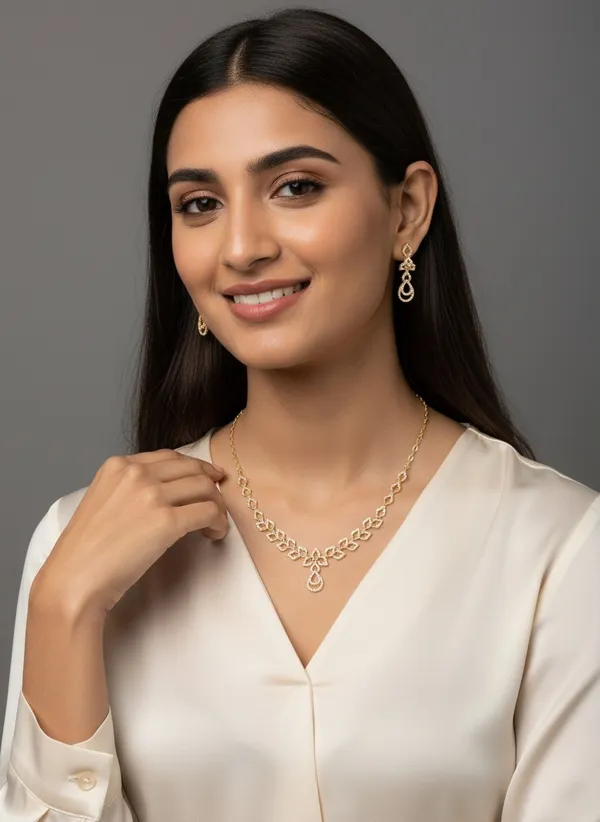 Gold_Plated_AD_Neckles_Set_with_Earings