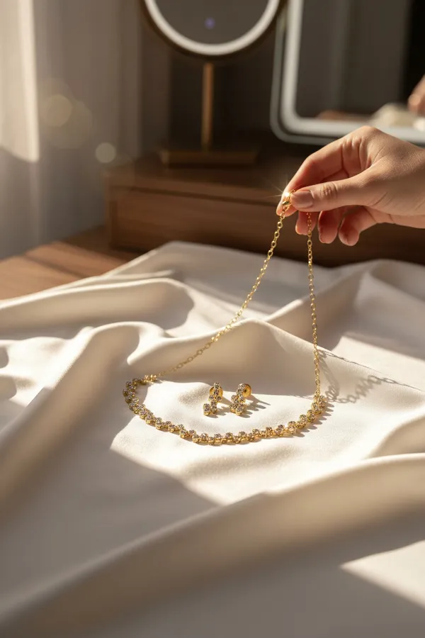 Gold_Plated_AD_Neckles_Set_with_Earings