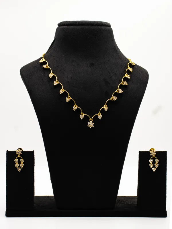 Gold_Plated_AD_Neckles_Set_with_Earings