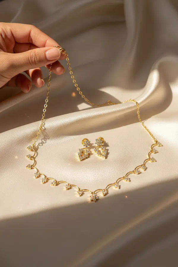 Gold_Plated_AD_Neckles_Set_with_Earings