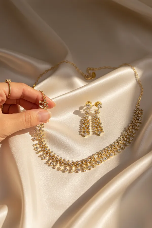 Gold_Plated_AD_Neckles_Set_with_Earings