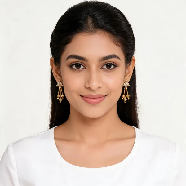 Gold_Ball_Chain_Earring_For_Women