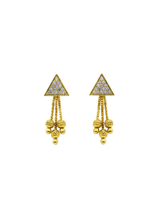 24_Karat_Gold_Ball_Chain_Earring_For_Women