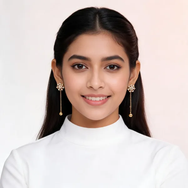 Gold_Ball_Chain_Earring_For_Women