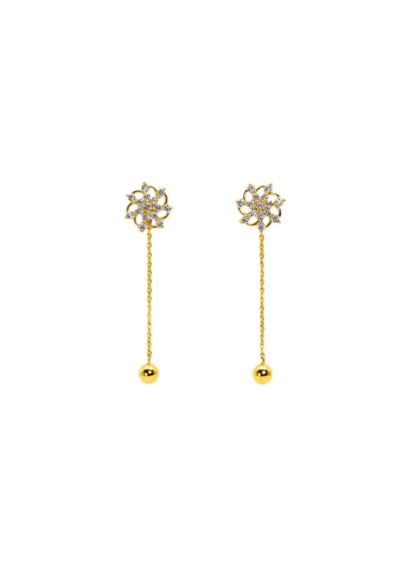 24_Karat_Gold_Ball_Chain_Earring_For_Women