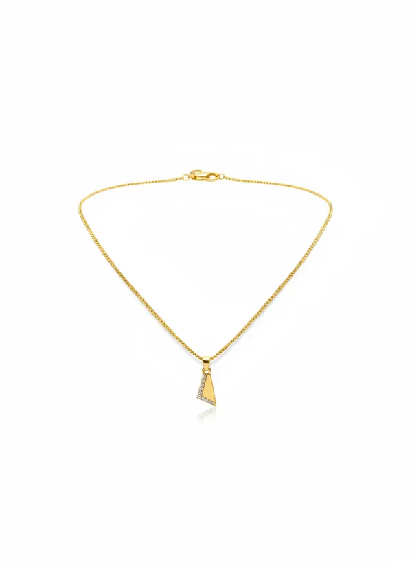 24_Karat_Gold_Tone_Pendant_With_16_In_Chain_For_Women