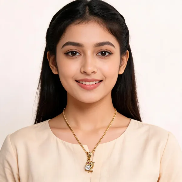 Gold_Pendant_With_Chain_16_In_For_Women