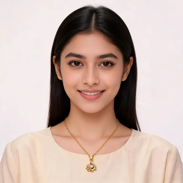 Gold_Pendant_With_Chain_18_In_For_Women