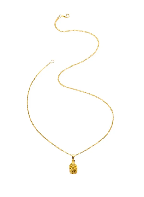 24_Karat_Gold_Tone_Pendant_With_18_In_Chain_For_Women