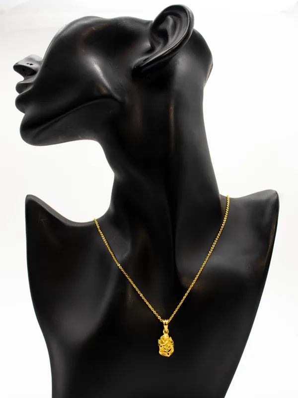 24_Karat_Gold_Tone_Pendant_With_18_In_Chain_For_Women