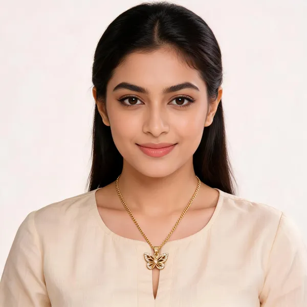 Gold_18_In_Pendant_With_Chain_For_Women