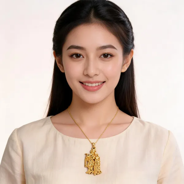 Gold_Tone_Classic_Pendant_For_Women