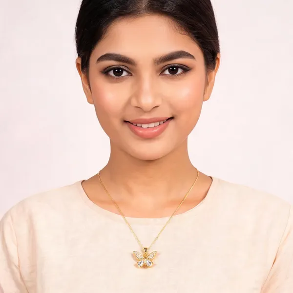 Gold_Tone_Classic_Pendant_For_Women