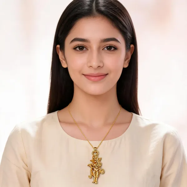 Gold_Tone_Classic_Pendant_For_Women
