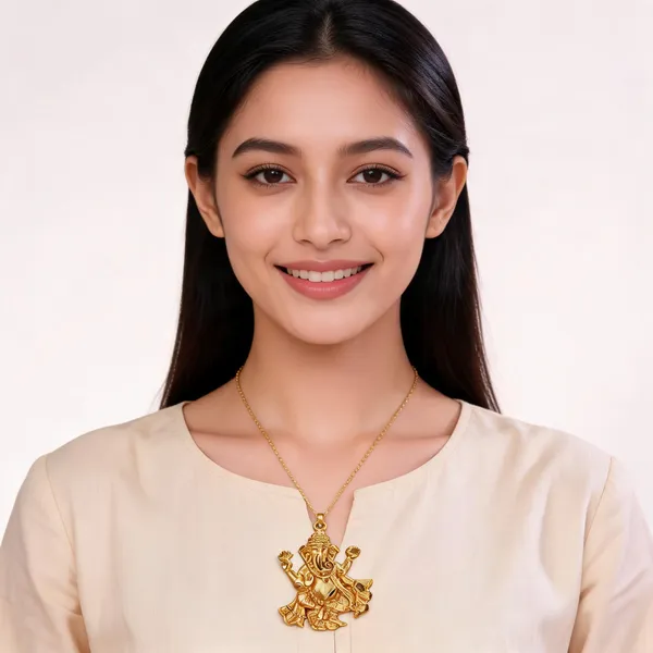 Gold_Tone_Classic_Pendant_For_Women