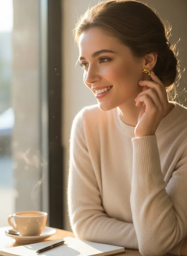 24_Karat_Gold_Tone_Stud_Earrings_For_Women