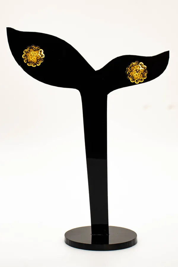 24_Karat_Gold_Tone_Stud_Earrings_For_Women