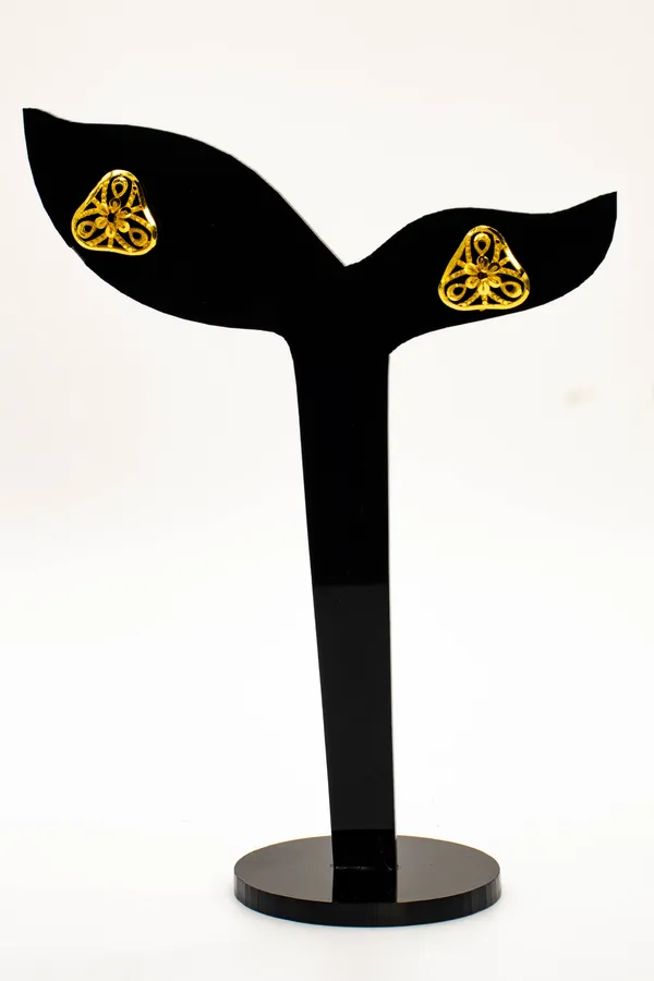 24_Karat_Gold_Tone_Stud_Earrings_For_Women