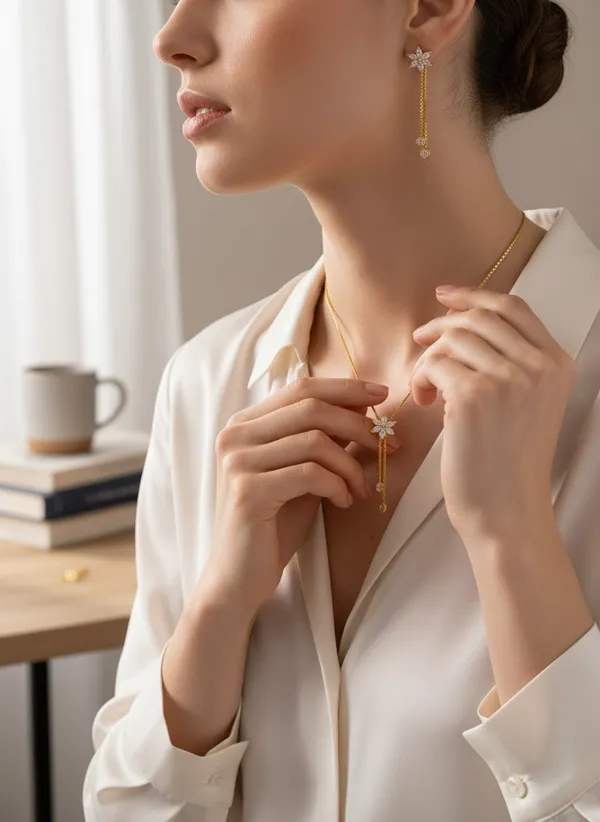 Gold_Plated_AD_Neckles_Set_with_Earings